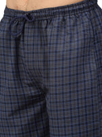Thumbnail for Jainish Men's Navy Blue Cotton Checked Track Pants ( JOG 017Navy-Grey ) - Distacart
