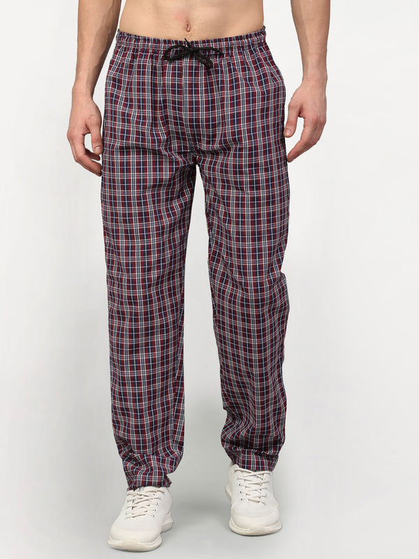 Jainish Men's Multicolor Cotton Checked Track Pants ( JOG 019Multi ) - Distacart