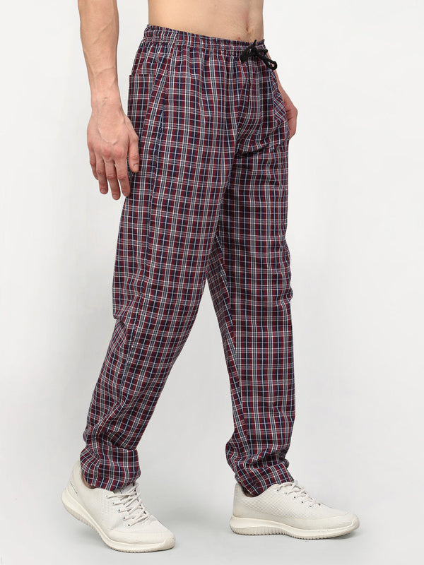 Jainish Men's Multicolor Cotton Checked Track Pants ( JOG 019Multi ) - Distacart