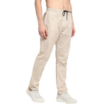 Thumbnail for Jainish Men's Beige Cotton Striped Track Pants ( JOG 020Cream ) - Distacart