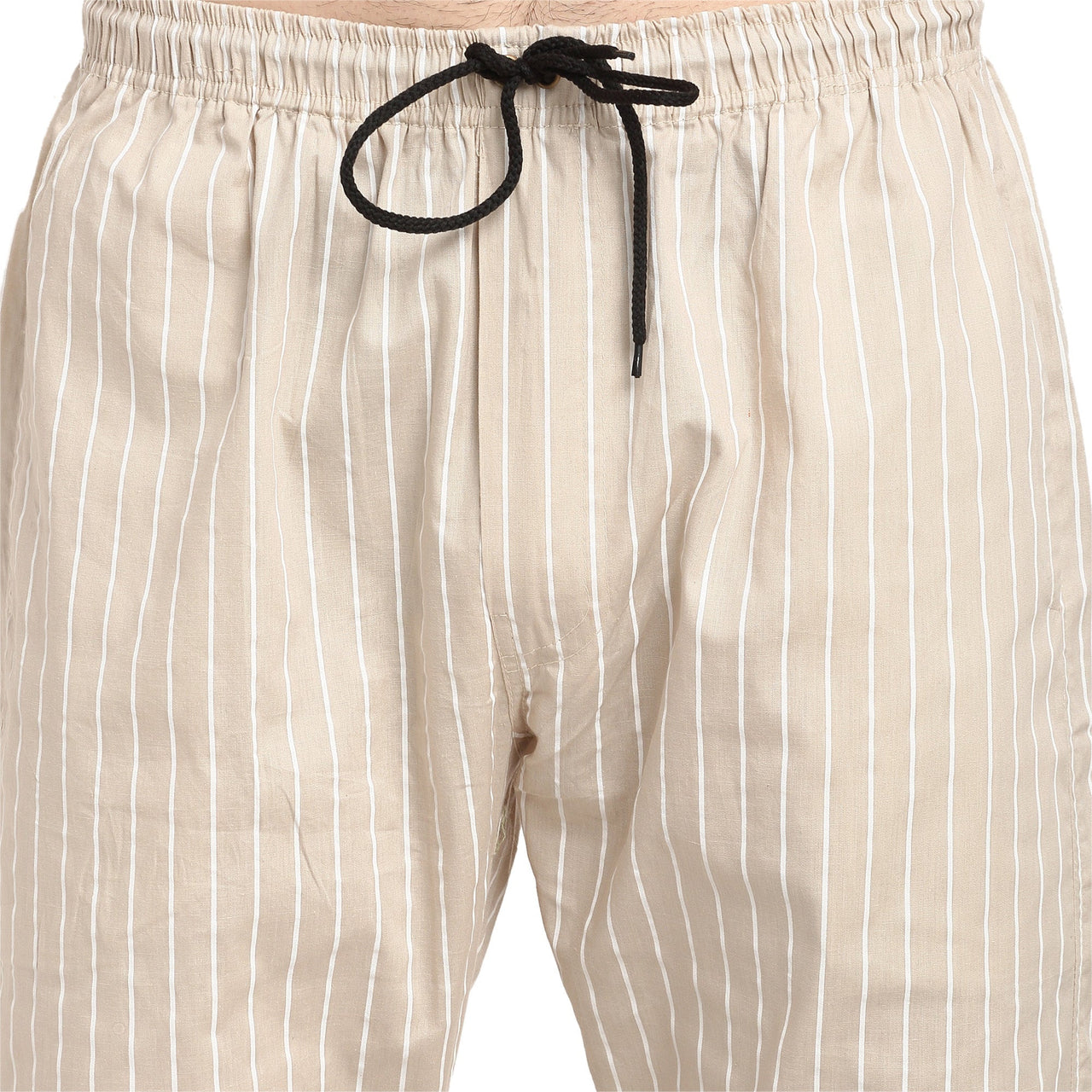 Jainish Men's Beige Cotton Striped Track Pants ( JOG 020Cream ) - Distacart