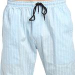 Thumbnail for Jainish Men's Blue Cotton Striped Track Pants ( JOG 020Sky ) - Distacart