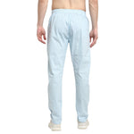 Thumbnail for Jainish Men's Blue Cotton Striped Track Pants ( JOG 020Sky ) - Distacart