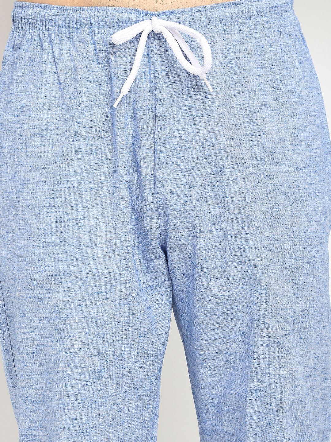 Jainish Men's Blue Linen Cotton Track Pants ( JOG 021Blue ) - Distacart
