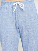 Thumbnail for Jainish Men's Blue Linen Cotton Track Pants ( JOG 021Blue ) - Distacart