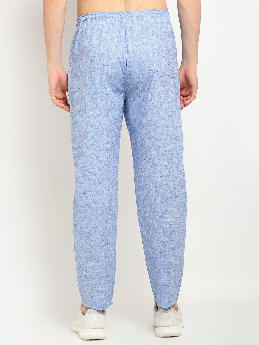 Jainish Men's Blue Linen Cotton Track Pants ( JOG 021Blue ) - Distacart