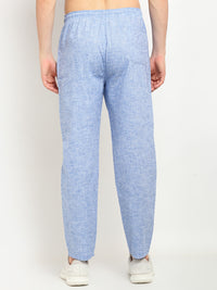 Thumbnail for Jainish Men's Blue Linen Cotton Track Pants ( JOG 021Blue ) - Distacart
