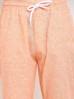 Thumbnail for Jainish Men's Orange Linen Cotton Track Pants ( JOG 021Orange ) - Distacart