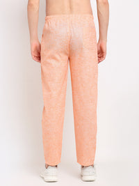 Thumbnail for Jainish Men's Orange Linen Cotton Track Pants ( JOG 021Orange ) - Distacart