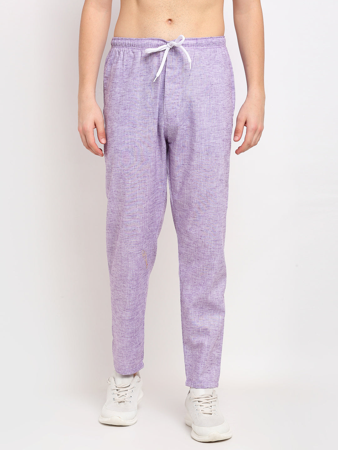 Jainish Men's Purple Linen Cotton Track Pants ( JOG 021Purple ) - Distacart
