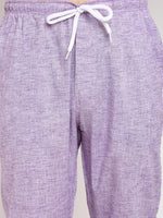 Thumbnail for Jainish Men's Purple Linen Cotton Track Pants ( JOG 021Purple ) - Distacart