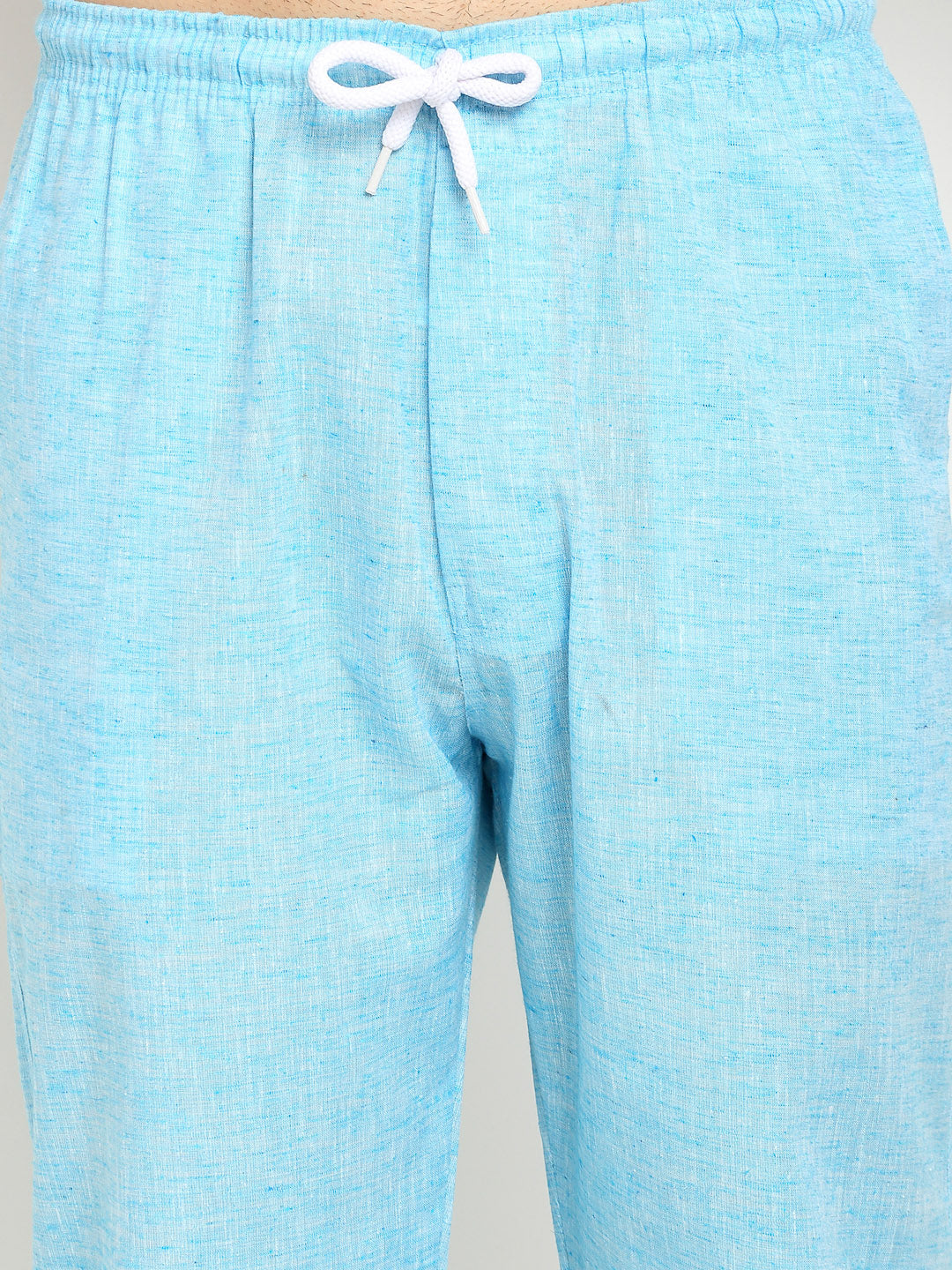 Jainish Men's Blue Linen Cotton Track Pants ( JOG 021Sky ) - Distacart