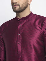 Thumbnail for Jompers Men Purple & White Woven Design Kurta with Pyjamas - Distacart
