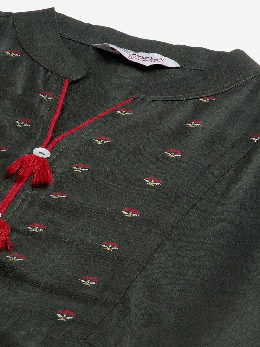 Jompers Women Green Regular Kurta with Trousers & With Dupatta (Green) - Distacart