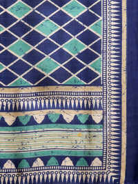 Thumbnail for Jompers Women Royal-Blue Solid Kurta with Palazzos & Art-Silk Printed Dupatta - Distacart