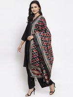 Thumbnail for Jompers Women Black & Red Solid Kurta with Palazzos & Dupatta - Distacart