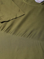 Thumbnail for Jompers Women Olive Green Solid Kurta with Palazzos & Dupatta - Distacart