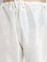 Thumbnail for Jompers Men's Solid White Dupion Kurta Payjama with Embroidered Waistcoat (Grey) - Distacart