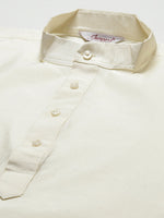 Thumbnail for Jompers Men's Embroidered Nehru Jacket & Kurta Pyjama ( Peach ) - Distacart