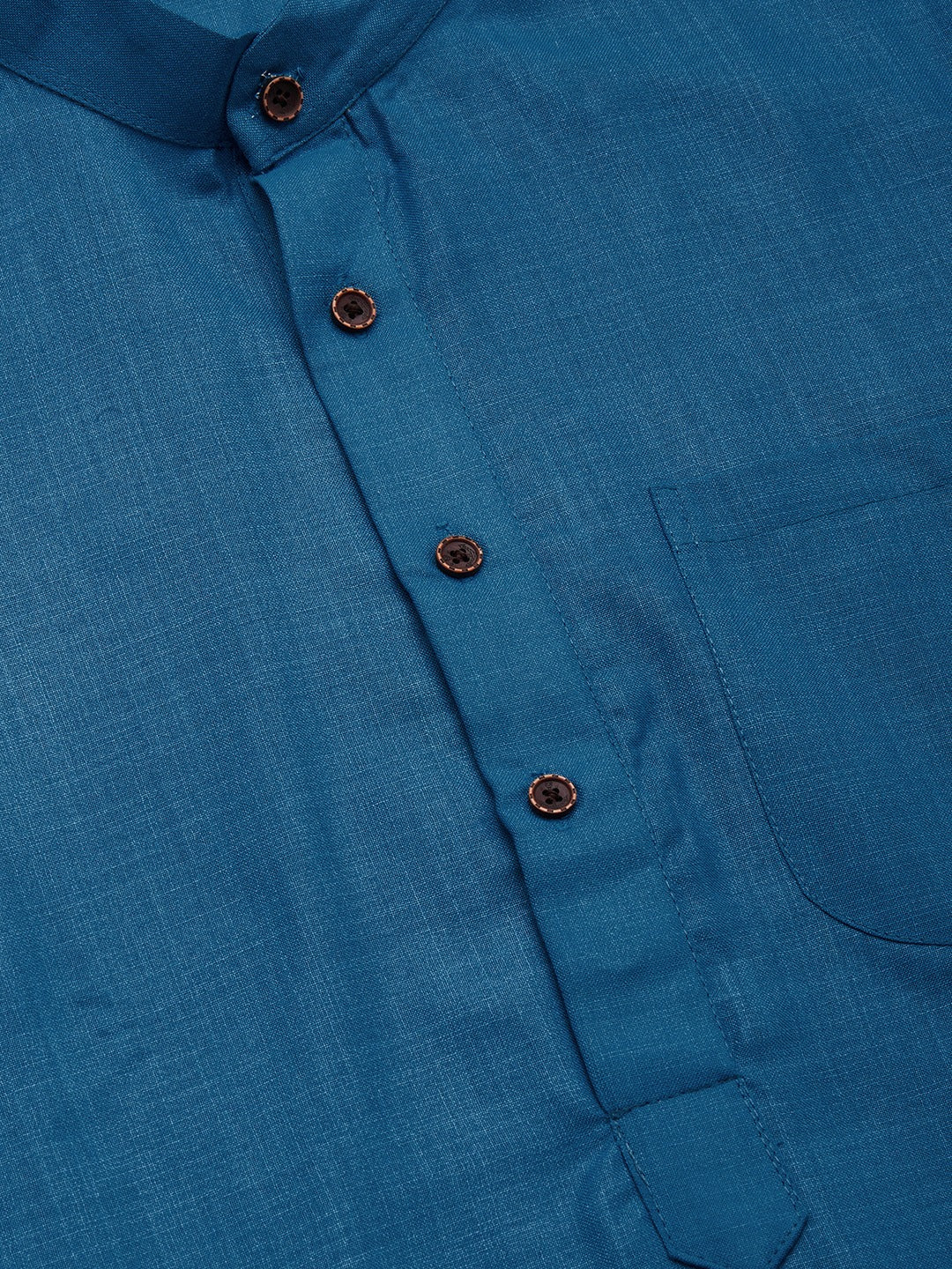 Jompers Men's peacock Cotton Solid Kurta Only