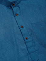 Thumbnail for Jompers Men's peacock Cotton Solid Kurta Only