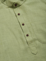 Thumbnail for Jompers Men's Pista Cotton Solid Kurta Pyjama