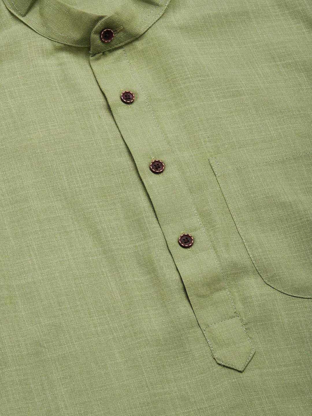 Jompers Men's Pista Cotton Solid Kurta Only