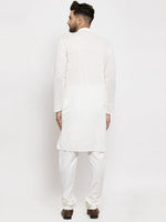 Thumbnail for Jompers Men Cream Chikan Kurta Only - Distacart