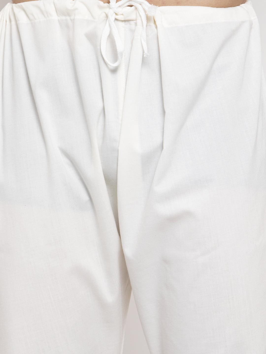 Jompers Men Cream Chikan Kurta with Churidar - Distacart