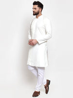 Thumbnail for Jompers Men White Solid Kurta Only - Distacart