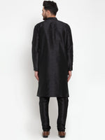 Thumbnail for Jompers Men Black Solid Kurta Only - Distacart