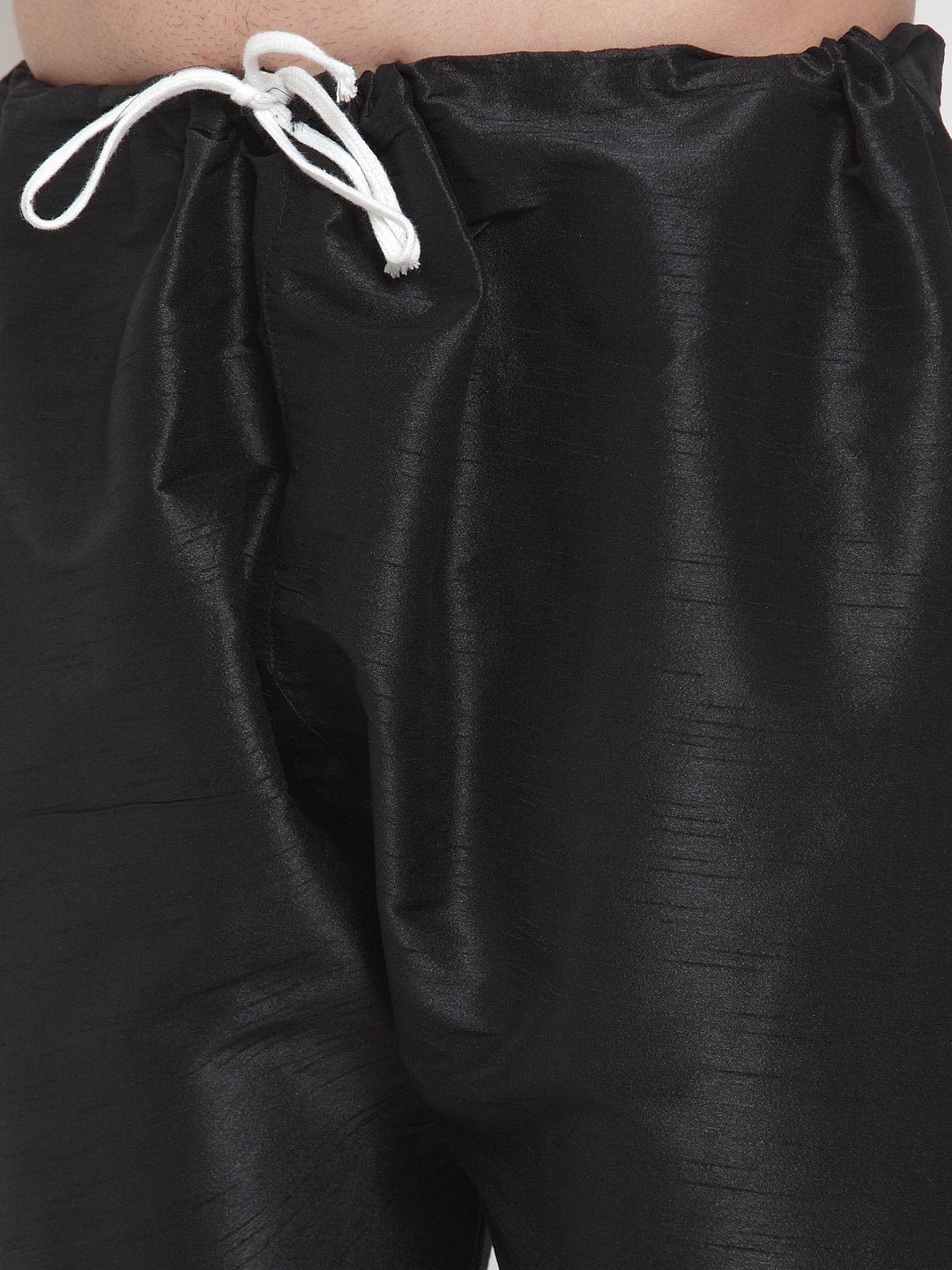 Jompers Men Black Solid Kurta with Churidar - Distacart