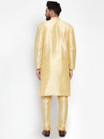 Thumbnail for Jompers Men Golden Solid Kurta Only - Distacart