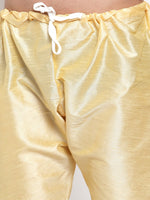 Thumbnail for Jompers Men Golden Solid Kurta with Churidar - Distacart
