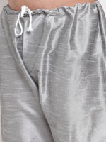 Thumbnail for Jompers Men Silver Solid Kurta with Churidar - Distacart