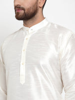 Thumbnail for Jompers Men White Solid Kurta with Churidar - Distacart