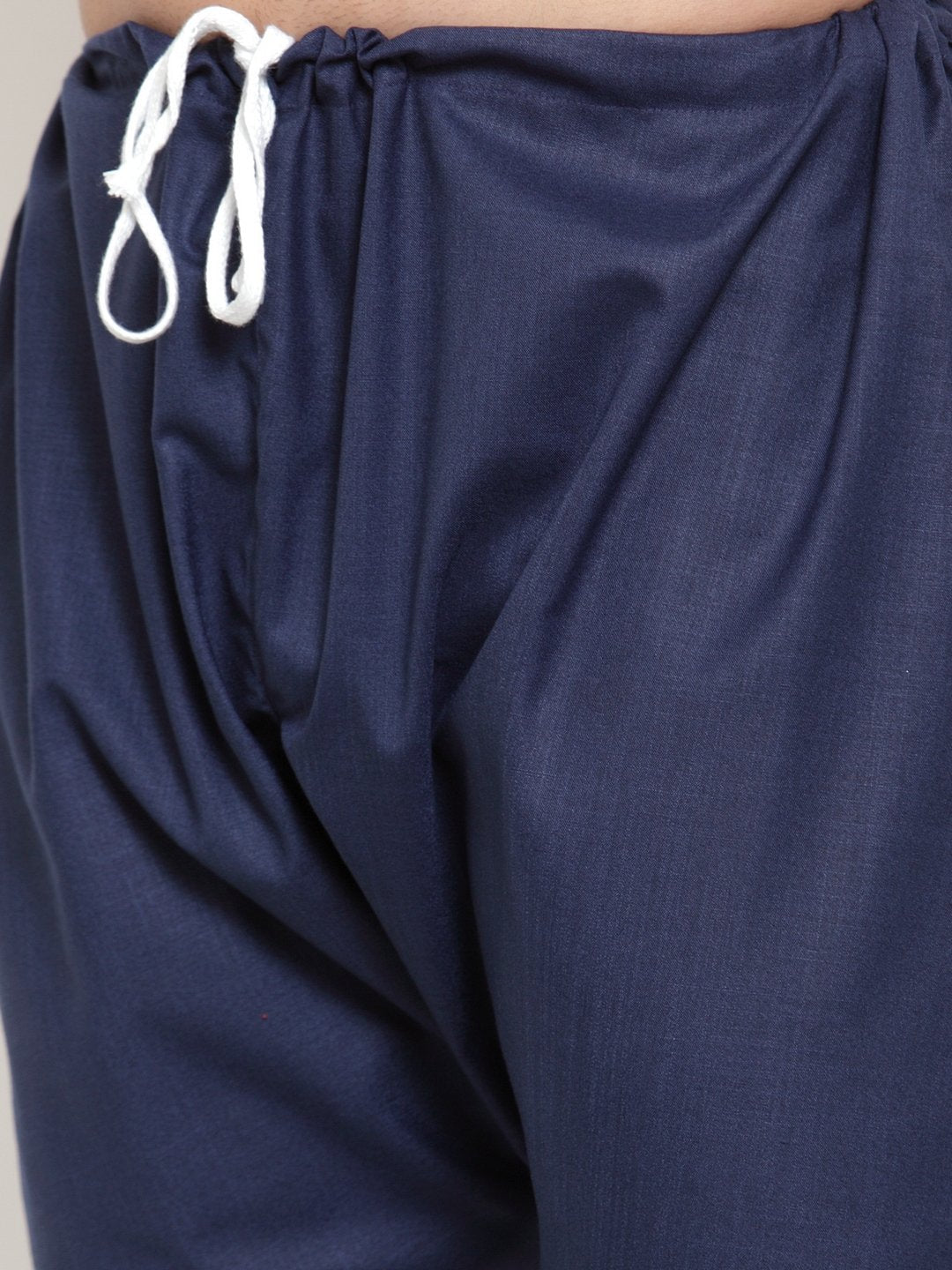 Jompers Men Navy-Blue Solid Kurta with Churidar - Distacart