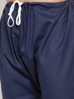 Thumbnail for Jompers Men Navy-Blue Solid Kurta with Churidar - Distacart