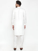 Thumbnail for Jompers Men White Solid Kurta with Churidar - Distacart