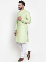 Thumbnail for Jompers Men Green Self-design Kurta Only - Distacart
