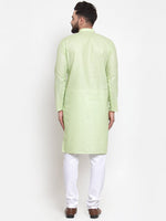 Thumbnail for Jompers Men Green Self-design Kurta Only - Distacart