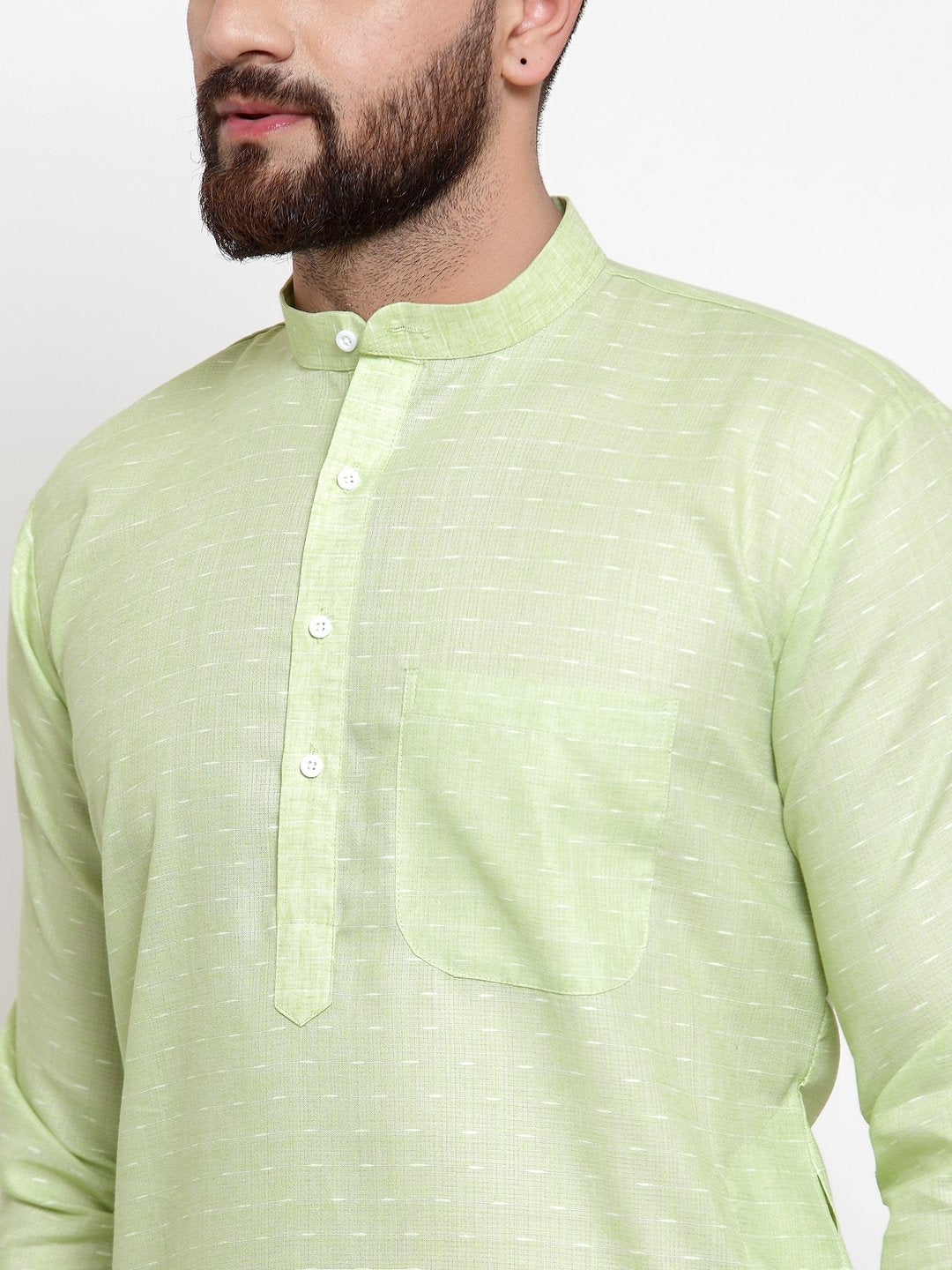Jompers Men Green Self-design Kurta with Churidar - Distacart