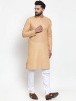 Thumbnail for Jompers Men Orange Self-design Kurta with Churidar - Distacart