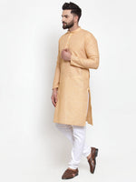 Thumbnail for Jompers Men Orange Self-design Kurta Only - Distacart