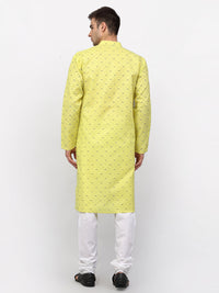 Thumbnail for Jompers Men's Lemon Printed Cotton Kurta Payjama Sets