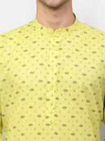 Thumbnail for Jompers Men's Lemon Printed Cotton Kurta Only