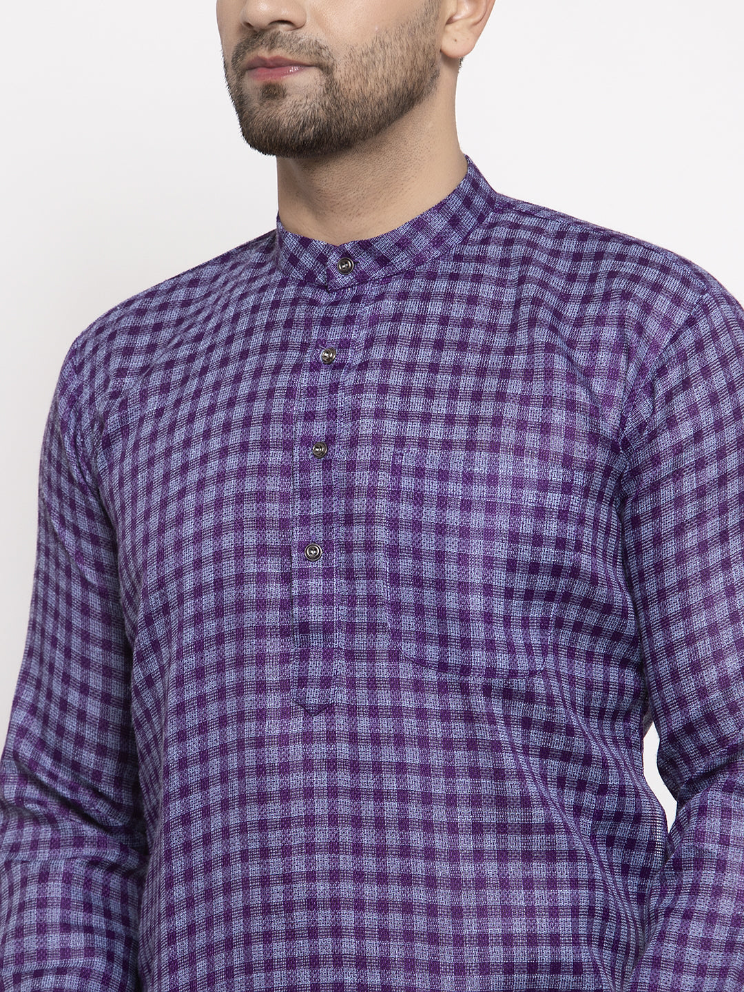 Jompers Men's Beautiful Purple Woven Kurta Payjama Sets