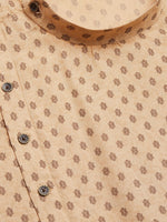 Thumbnail for Jompers Men's Beautiful Beige Cotton printed kurta Only