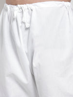 Thumbnail for Jompers Men's Solid Kurta Pajama with Checked Waistcoat (Peach) - Distacart