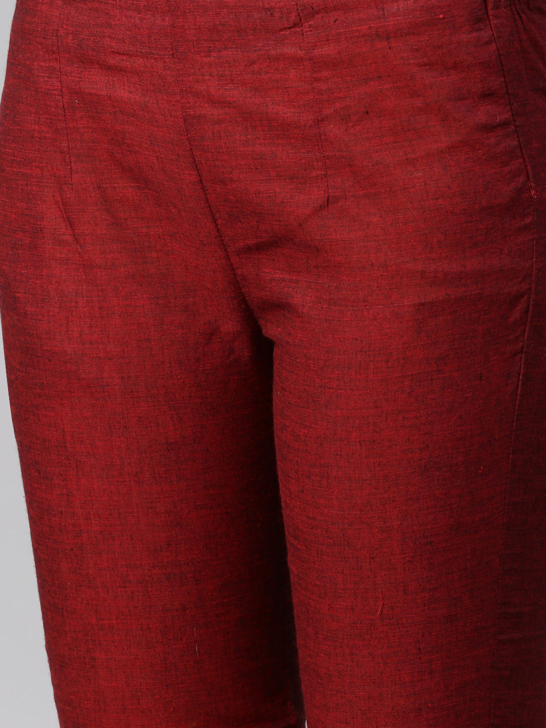 Jompers Women Maroon Yoke Design Kurta with Trousers - Distacart